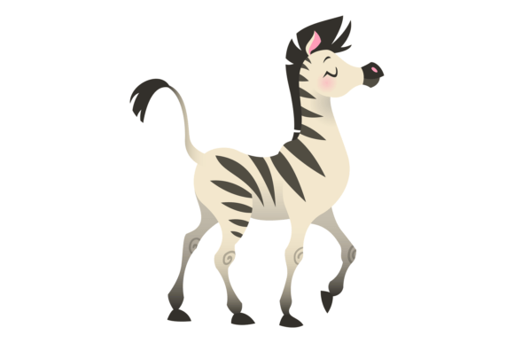 Download Zebra Character. Wild Striped Horse. Saf - Striped Collection