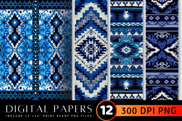 Download Western Blue Embroidery Aztec Knitted Di - Aztec Collection