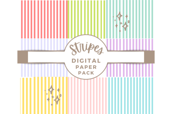 Download Striped Pattern Digital Paper Pack - Striped Collection