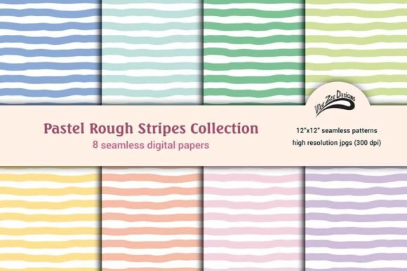 Download Striped Digital Paper Bundle Pack - Striped Collection