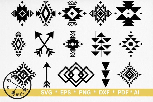 Download Aztec Tribal Pattern Clipart for Cricut - Aztec Collection