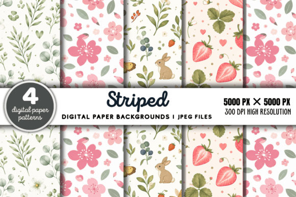 Download Striped Digital Paper Background 2 - Striped Collection
