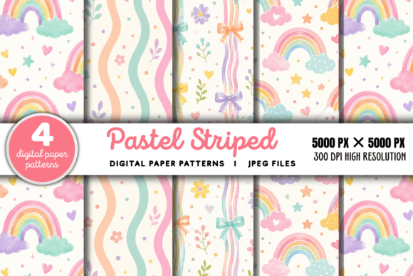Download Pastel Striped Background 7 - Striped Collection