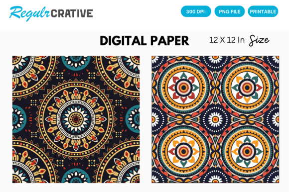 Download Aztec Tribal Digital Paper Backgrounds - Aztec Collection