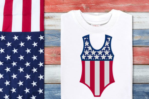 Download Patriotic One Piece Swimsuit Applique - Premium Bundle