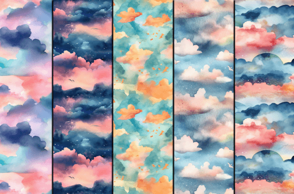 Download Watercolor Sky - Colorful Patterns - Colorful patterns Collection