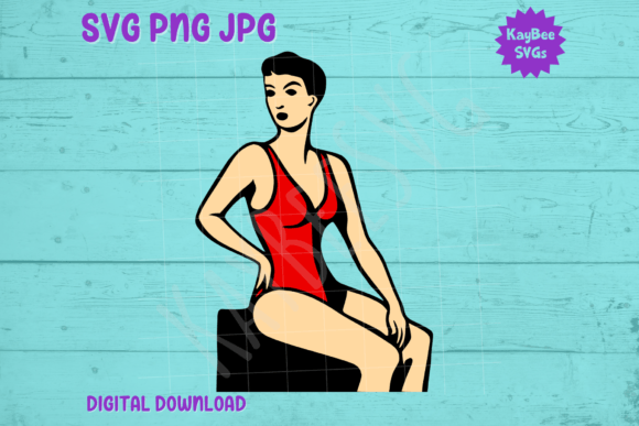 Download Vintage 1960s Bathing Suit Swimsuit SVG - Premium Resources