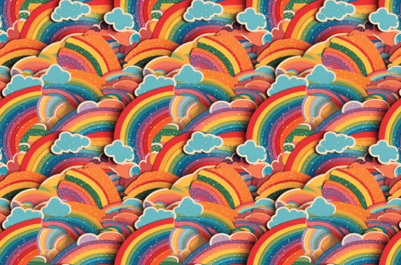 Download Retro Rainbow Pattern Colorful Patterns - Colorful patterns Collection