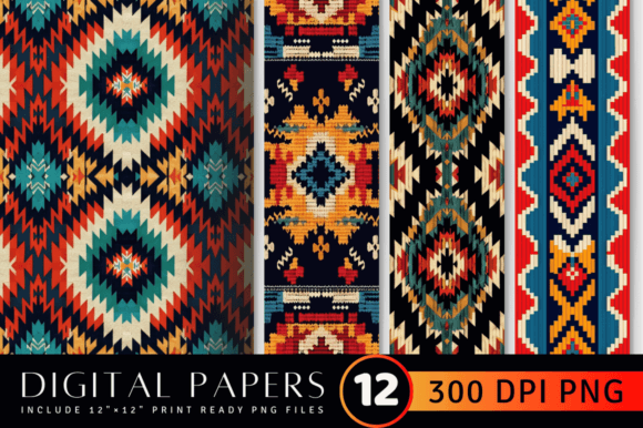 Download Knitted Aztec Fabric Digital Paper Backg - Aztec Collection