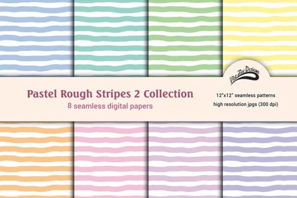 Download Striped Digital Paper Bundle Pack - Striped Collection