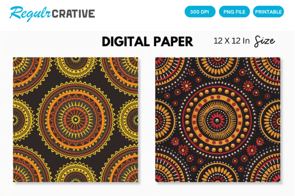 Download Aztec Tribal Digital Paper Backgrounds - Aztec Collection